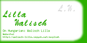 lilla walisch business card